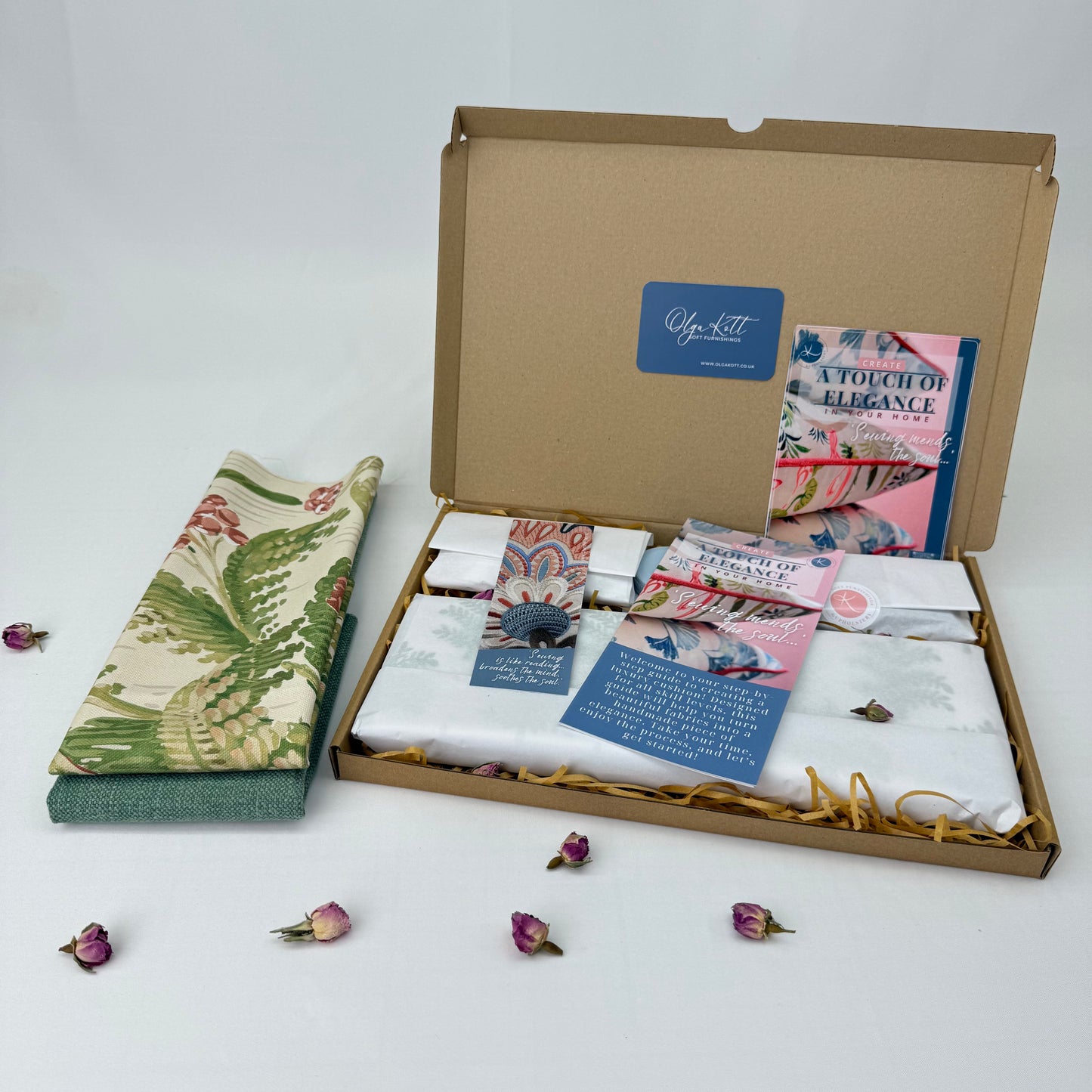 Green DIY Piped Cushion Cover Sets