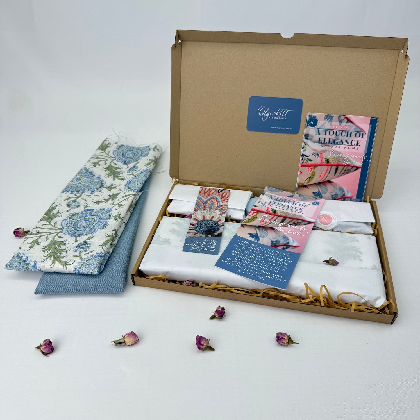 Blue DIY Piped Cushion Cover Set. Video Tutorial Included.